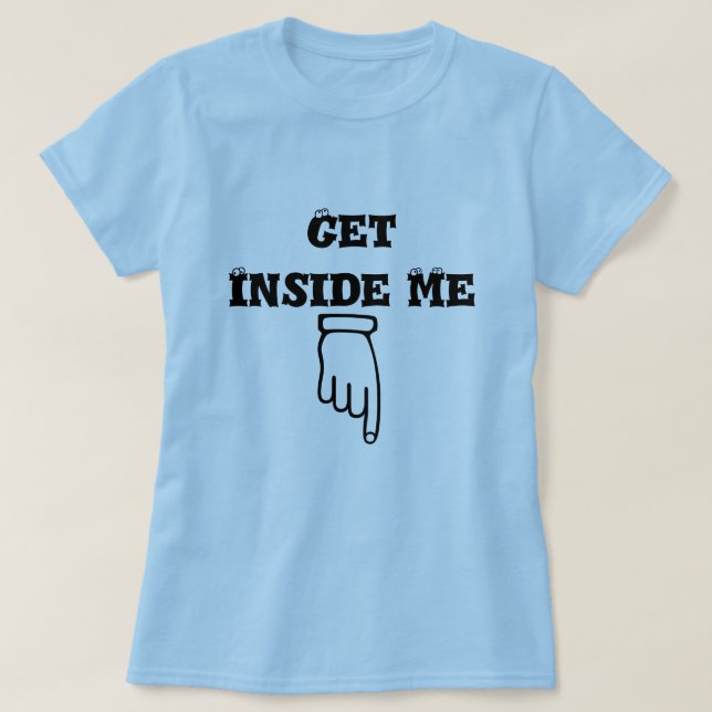 Camiseta El dedo que señala abajo y el texto consiguen (Diseño del anverso)