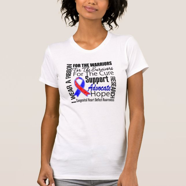 Camiseta El defecto congénito CHD del corazón llevo una (Anverso)