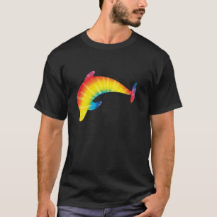 Camiseta El delfín del tinte del hielo imprimió la paz hipp
