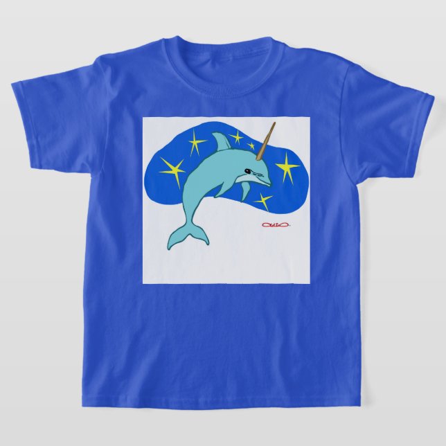Camiseta El delfín unicornio (Animal marino de fantasía) (Distribución)