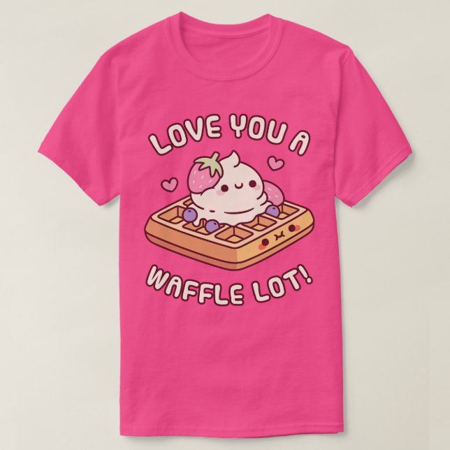 Camiseta El Delicioso Waffle Y El Helado Cream Te Aman Un L (Diseño del anverso)