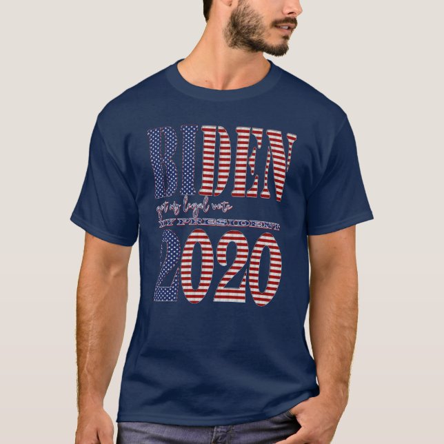 Camiseta El demócrata Joe Biden 2020 obtuvo mi voto legal E (Anverso)