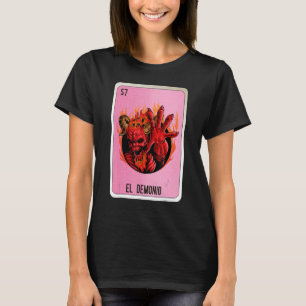 Camiseta El Demonio: Cartas de Bingo de Lottery Mexicano
