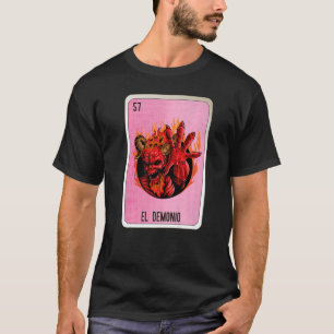 Camiseta El Demonio: Cartas de Bingo de Lottery Mexicano