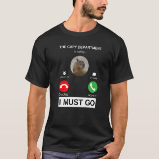 Camiseta El departamento de Capibara llama a Capy a ponerse