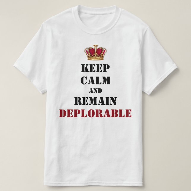 Camiseta El deplorable coronada del triunfo (Diseño del anverso)