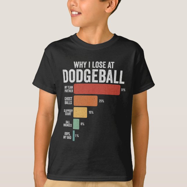 Camiseta El Deporte De Dodgeball Gracioso Por Qué Perdí En  (Anverso)