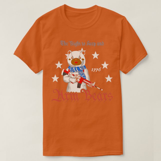 Camiseta El derecho a mantenerse y a armar osos (Diseño del anverso)