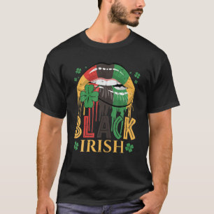 Camiseta El derrame negro irlandés levanta el St Patr afro
