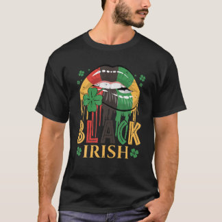 Camiseta El derrame negro irlandés levanta el St Patr afroa