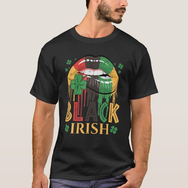 Camiseta El derrame negro irlandés levanta el St Patr afroa (Anverso)