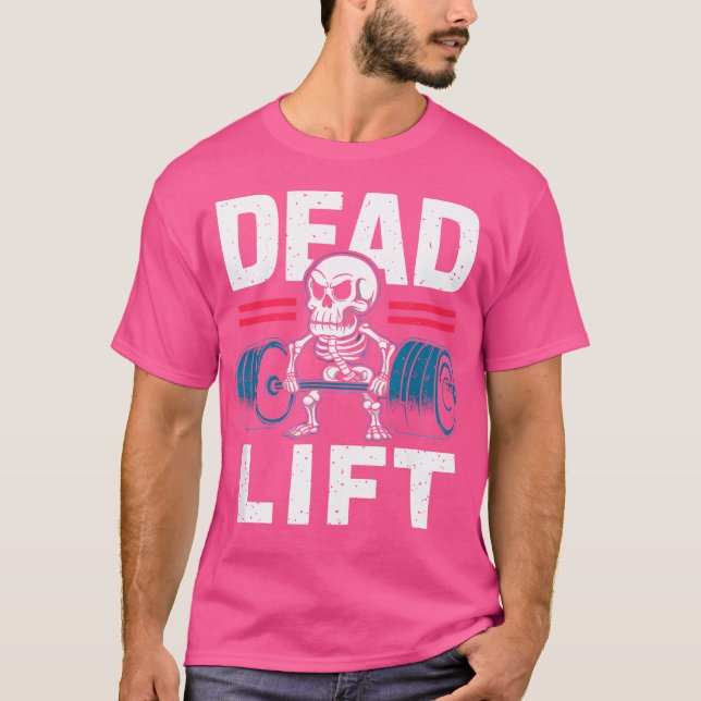 Camiseta El Desafío Del Levante De Barbell Bones Skeleton (Anverso)
