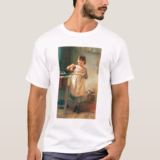 Camiseta El desayuno del gatito (Anverso)