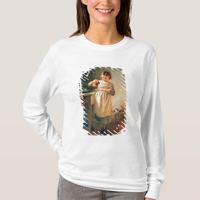 Camiseta El desayuno del gatito (Anverso)