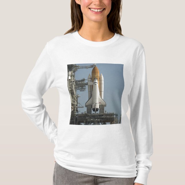 Camiseta El Descubrimiento del lanzadera espacial está list (Anverso)