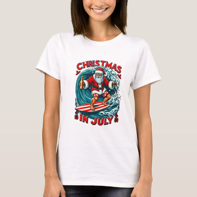 Camiseta El deslumbramiento festivo de Santa White (Anverso)