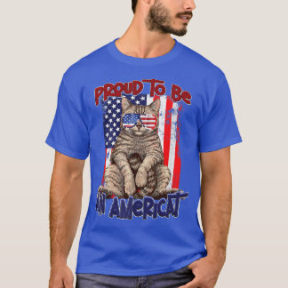 Camiseta El Despojado Gato 4 De Juli De La Bandera De Estad