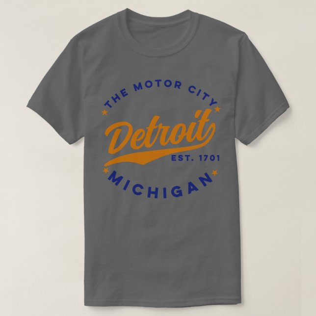 Camiseta El Detroit de la Ciudad del Motor (Diseño del anverso)