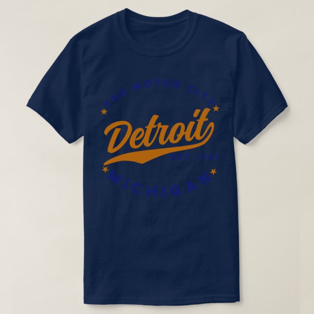 Camiseta El Detroit de la Ciudad del Motor (Diseño del anverso)