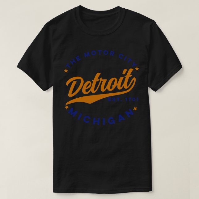 Camiseta El Detroit de la Ciudad del Motor (Diseño del anverso)