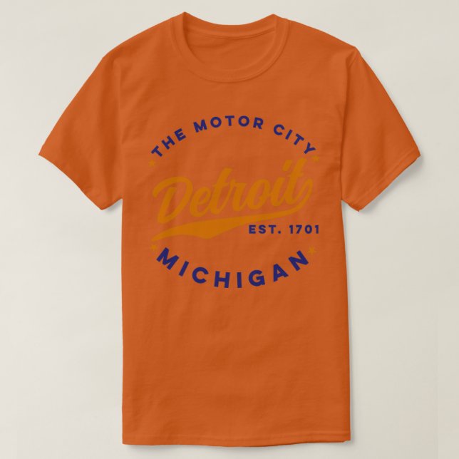 Camiseta El Detroit de la Ciudad del Motor (Diseño del anverso)
