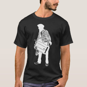 Camiseta El Dholi - blanco en negro