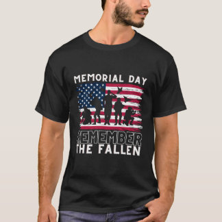 Camiseta El Día Conmemorativo De La Bandera De Los Veterano