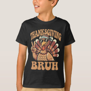 Camiseta El día de Acción de Gracias Bruh Funny Turkey Fall