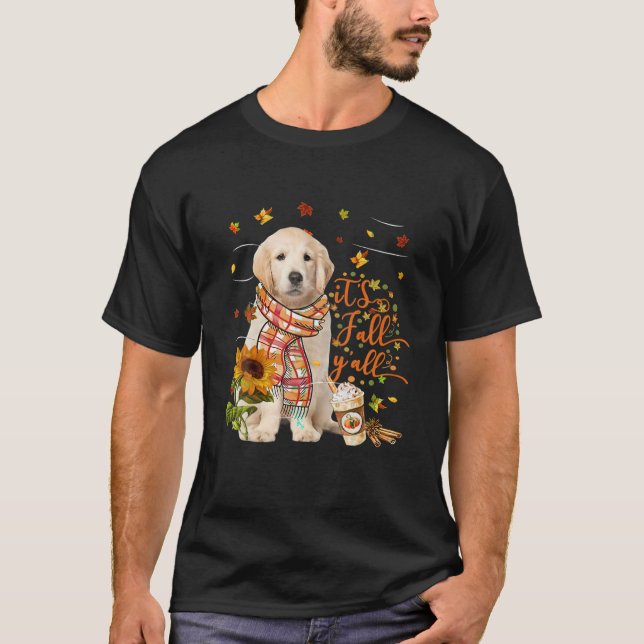 Camiseta El día de Acción de Gracias de Perro de Golden Ret (Anverso)