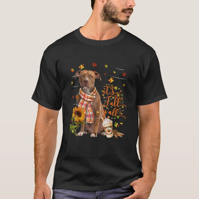 Camiseta El día de Acción de Gracias de Pitbull BROWN (Anverso)