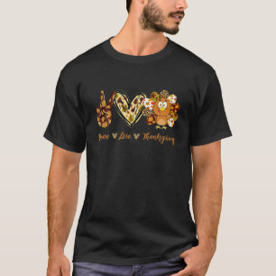 Camiseta El Día de Acción de Gracias por la Paz Gobble Turq