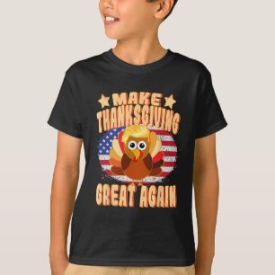 Camiseta El Día de Acción de Gracias Trump nuevamente es gr