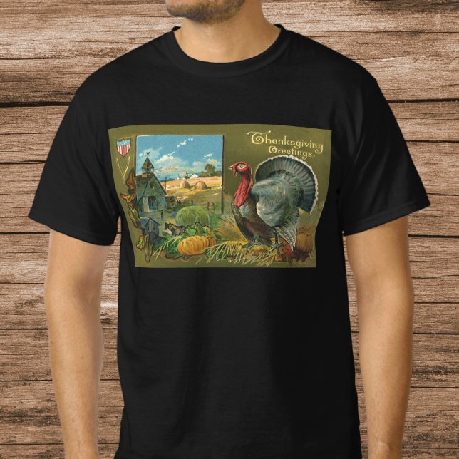 Camiseta El Día de Acción de Gracias, Turquía en la granja (Subido por el creador)
