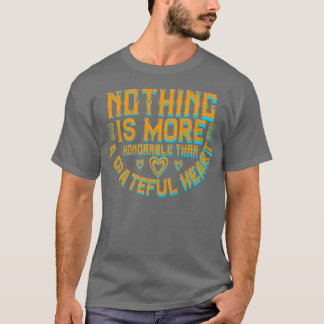 Camiseta El Día de Acción de Gracias Un Corazón Agradecido 