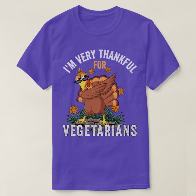 Camiseta El Día de Acción de Gracias vegetariano Funny Dabb (Diseño del anverso)