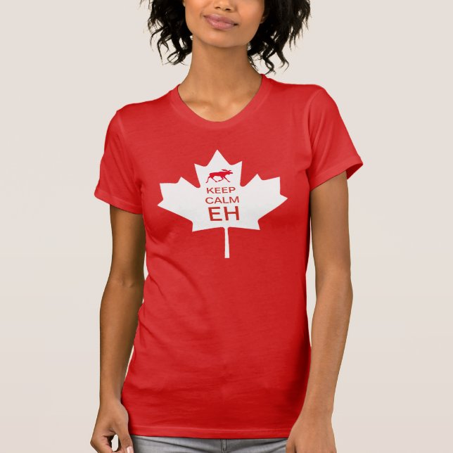 Camiseta El día de Canadá GUARDA el EH TRANQUILO (Anverso)