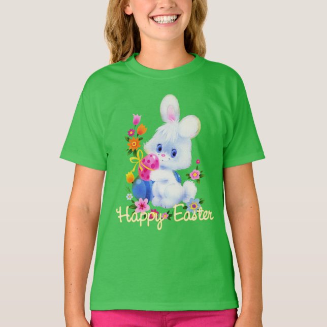 Camiseta El día de fiesta del conejito de pascua embroma la (Anverso)
