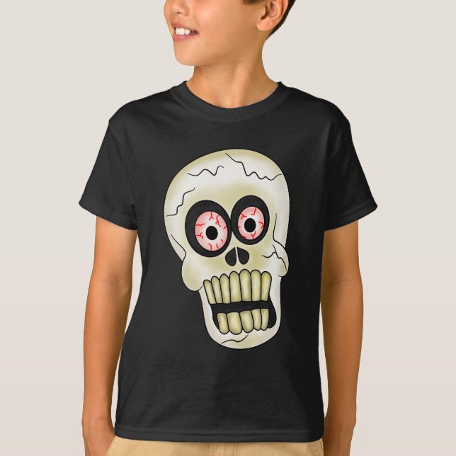Camiseta El día de fiesta del cráneo de Halloween embroma (Anverso)
