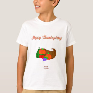 Camiseta El día de gracias Cornucopia Boys White Basic T Sh