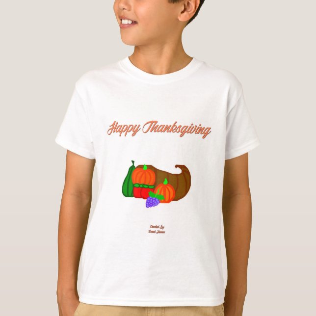 Camiseta El día de gracias Cornucopia Boys White Basic T Sh (Anverso)