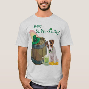 Camiseta El día de Jack Russell de St Patrick adorable del