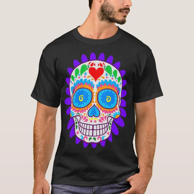 Camiseta El Día De La Calavera Del Azúcar Muerto Guay Cabez (Anverso)