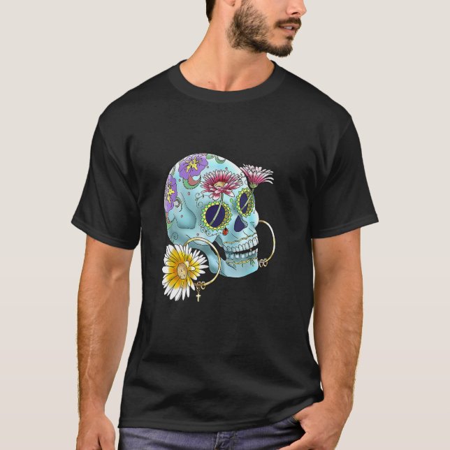 Camiseta El Día De La Calavera Del Azúcar Muerto Guay Cabez (Anverso)
