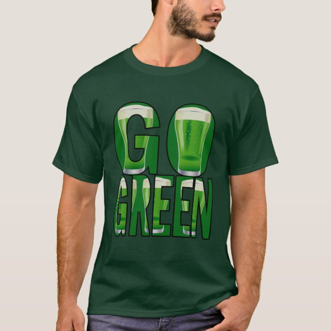 Camiseta El Día de la Cerveza San Patricio Vamos Verdes Men (Anverso)