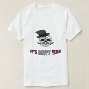 Camiseta El Día de la Fiesta de Halloween de la Calavera De