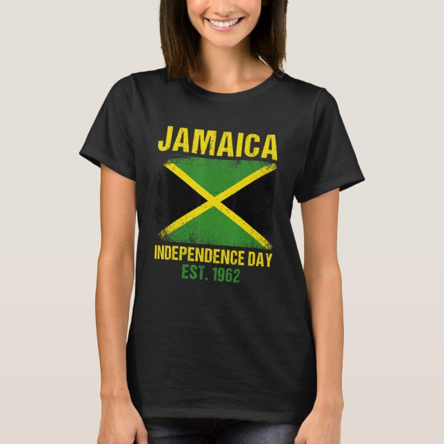 Camiseta El Día de la Independencia de Jamaica Orgulloso Ja (Anverso)