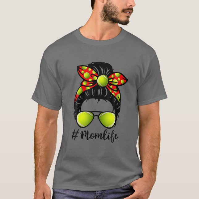 Camiseta El día de la madre aburrido, tonto, tenista, mamá, (Anverso)