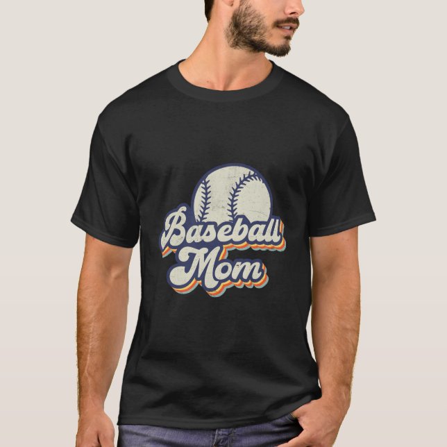Camiseta El Día De La Madre De La Madre Del Béisbol (Anverso)