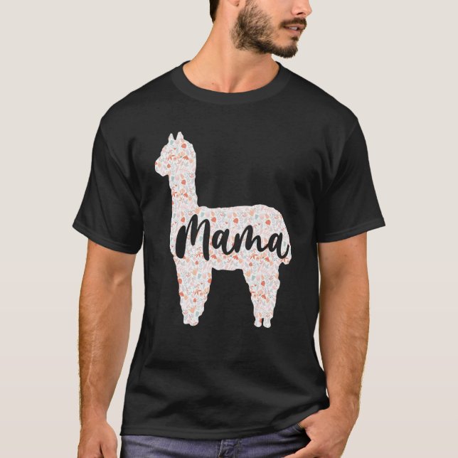 Camiseta El día de la madre de una mujer en la Alpaca (Anverso)
