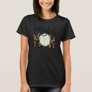Camiseta El día de la madre de voleibol leopard Ball